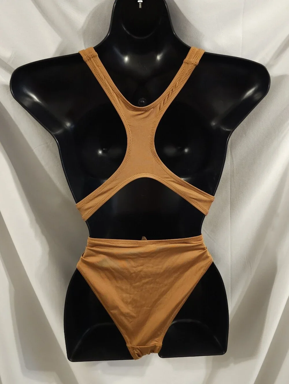 Skims Signature Swim Monokini Bathing Suit Almond Size Medium SW-MKN-0012